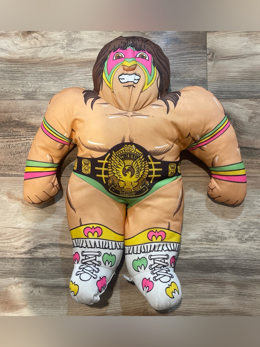 1990 WWF Wrestling Buddies by Tonka Ultimate Warrior Buddy Stuffed Wrestle Toy